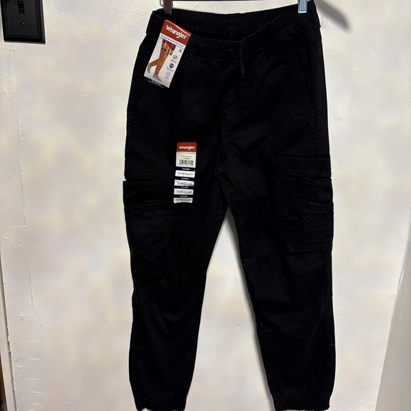 The Unbranded Brand Pants - wrangle Cargo Jogger Pants Multi Pocket Drawstring Elastic Waist Casual Black